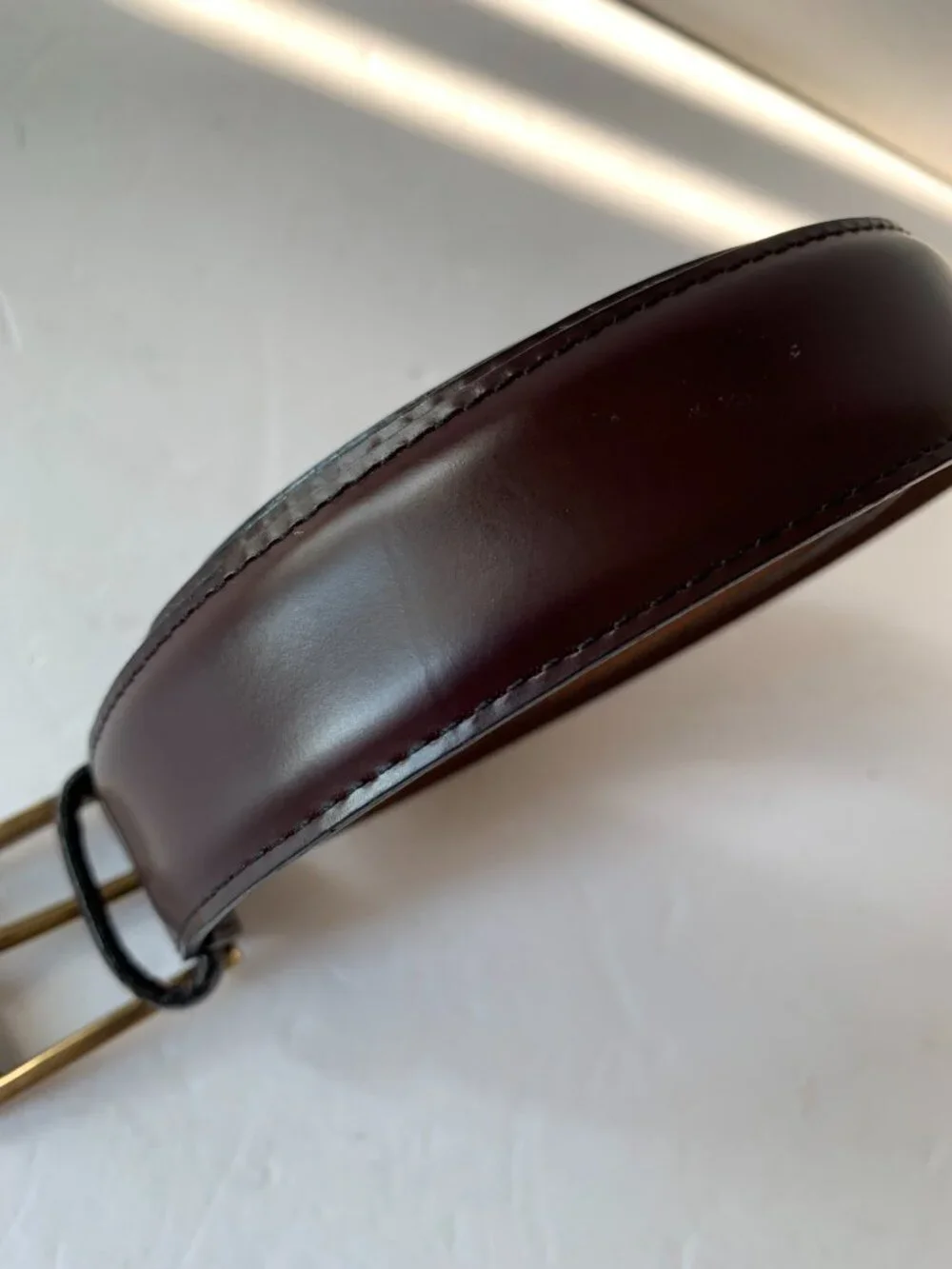 L.L.BEAN GENUINE LEATHER FOR MEN SIZE 44 MADE IN USA  MAHAGONY